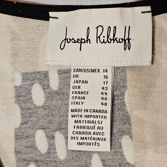 Joseph Ribkoff V Neck Top Women Size 14 Multicolor - Picture 6 of 13